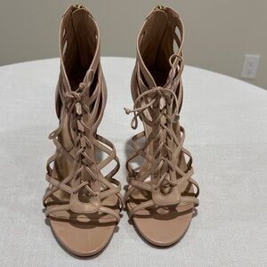 J. Crew Tan Strappy Heels